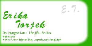 erika torjek business card