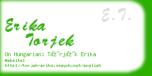 erika torjek business card